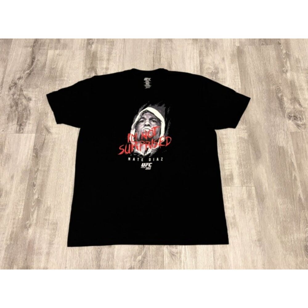 UFC Nate Diaz T-Shirt Men's XL Black Short Sleeve "I'm Not Surprised" Wrestling